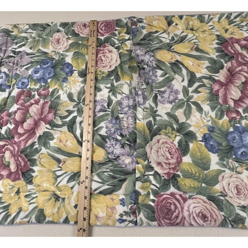 Glynda Turley's 2 Pillow‎ Shams Flower Garden King Tulip Hydrangea Iris Shabby